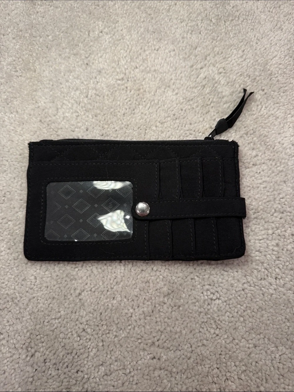 Vera Bradley Black Cardholder Wristlet with ID Window